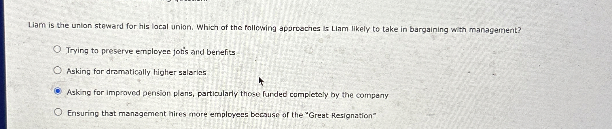 Liam is the union steward for his local union.