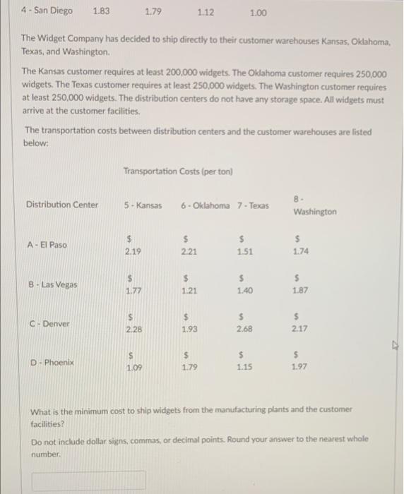 The SW Widget company owns manufacturing plants