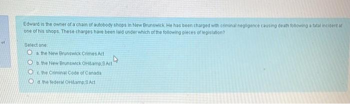 Edward is the owner of a chain of autobody shops