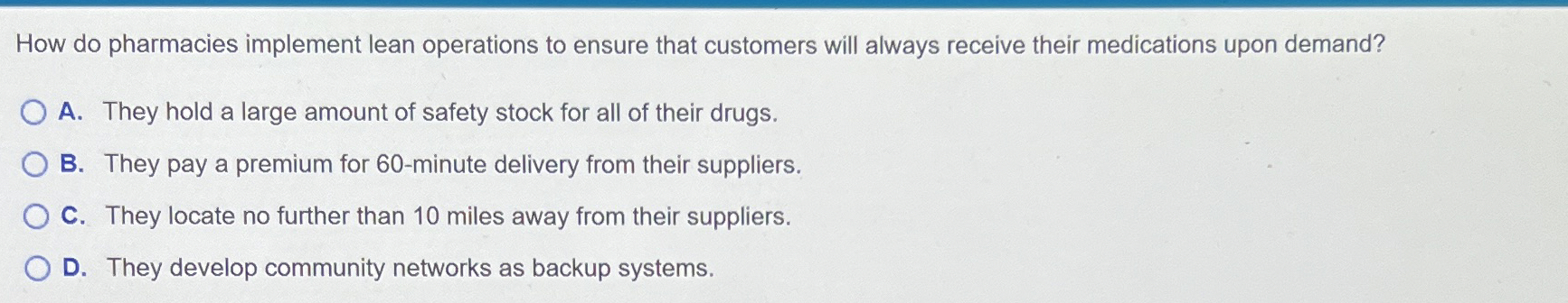 How do pharmacies implement lean operations to