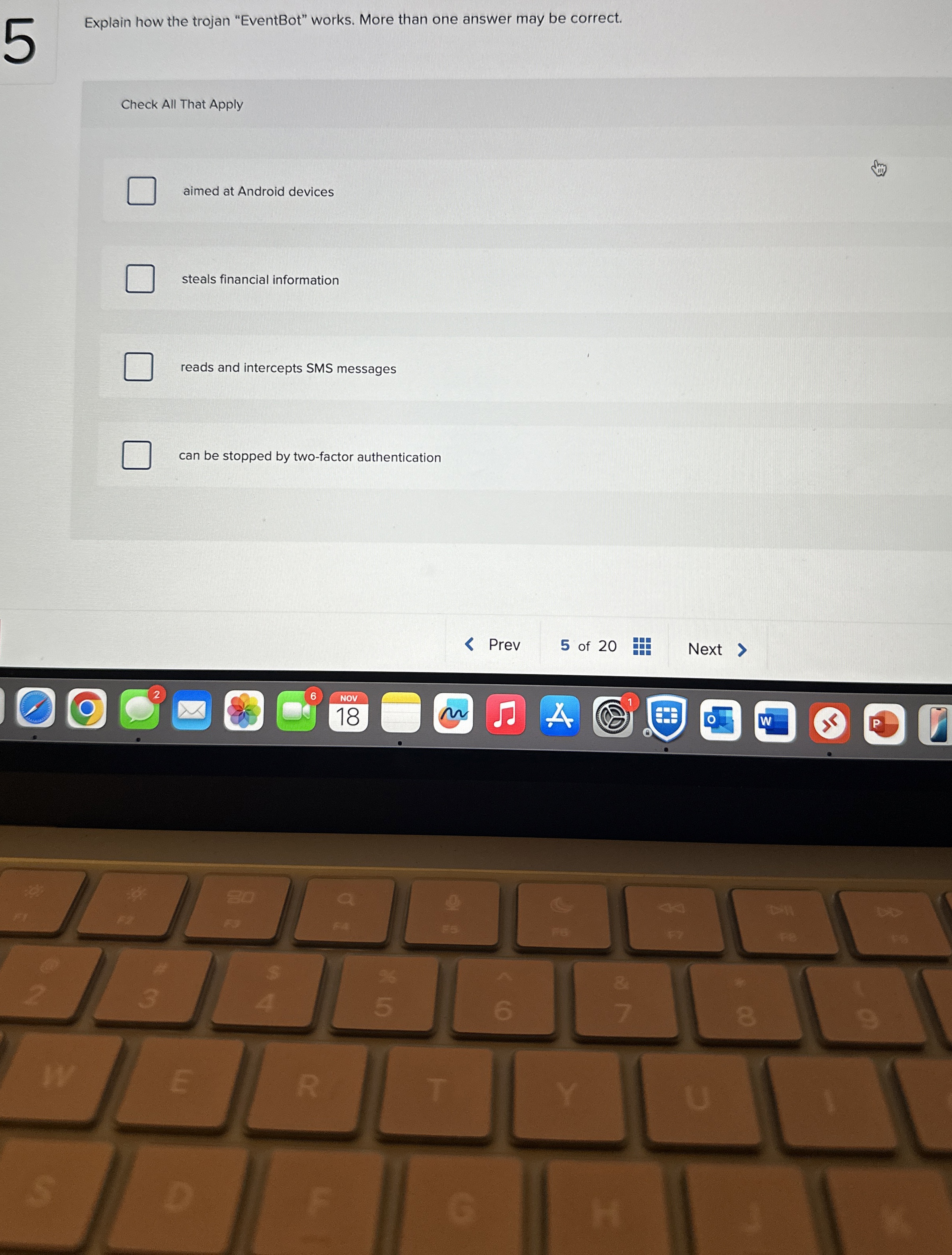 Explain how the trojan "EventBot" works. More