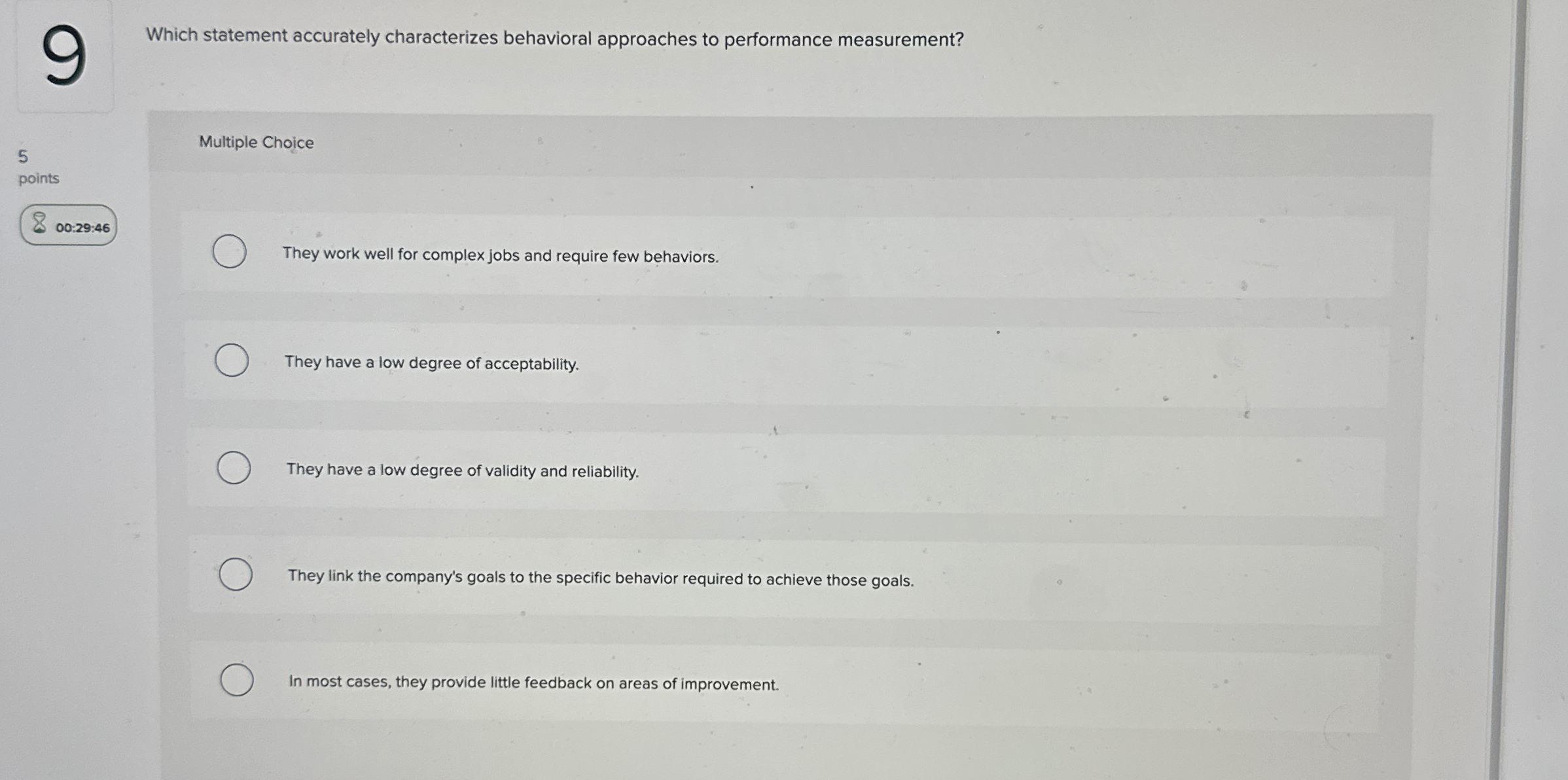 9 Which statement accurately characterizes