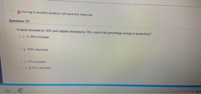 Moving to another question will save this