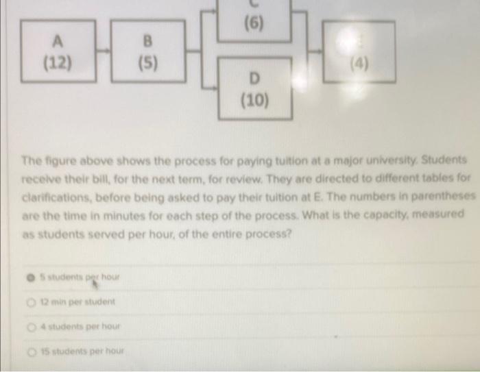 pls help! (6) A (12) B (5) 4) D (10) The figure
