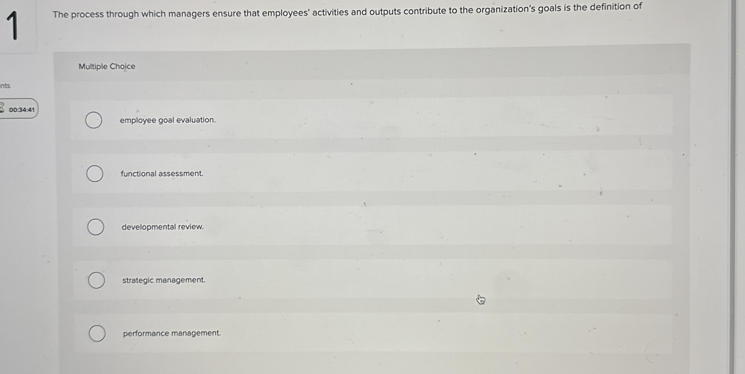 The process through which managers ensure that