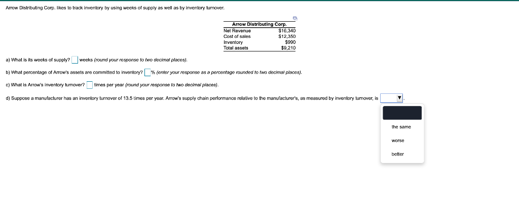 Arrow Distributing Comp. likes to track inventory