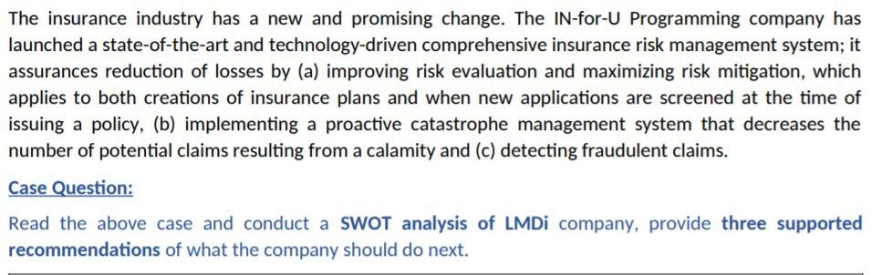assi(f) explain answer your style LMDi Case Study