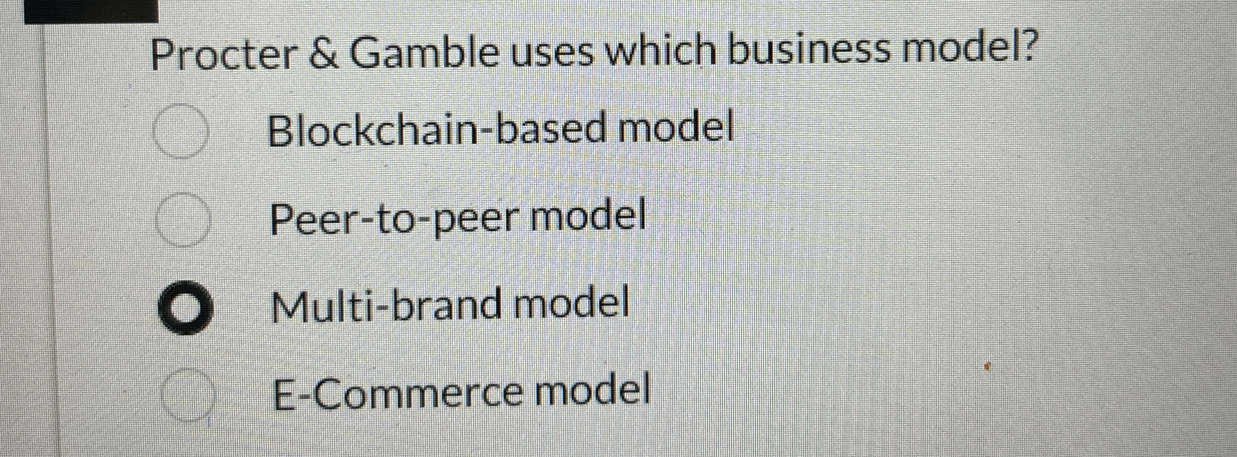 Procter & Gamble uses which business model?