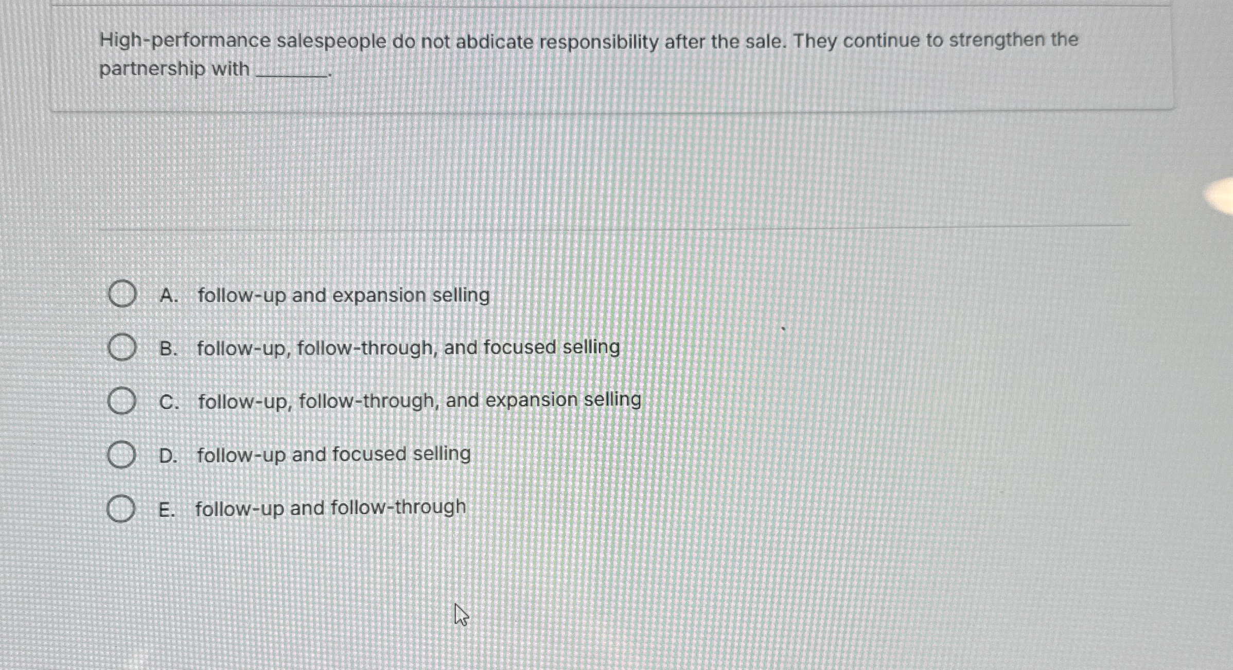 High - performance salespeople do not abdicate