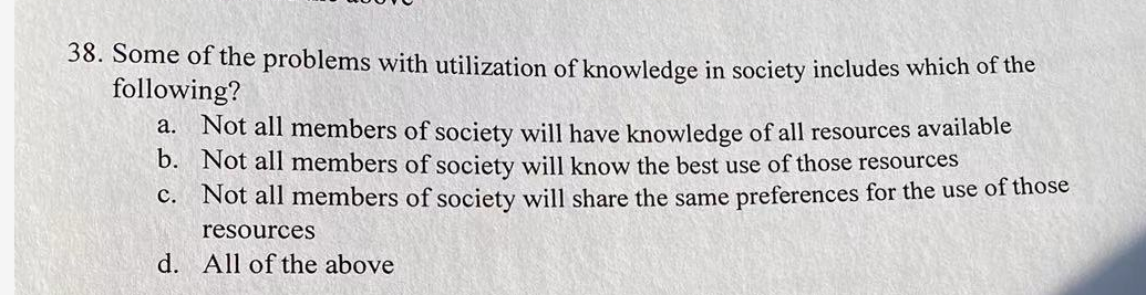 38. Some of the problems with utilization of