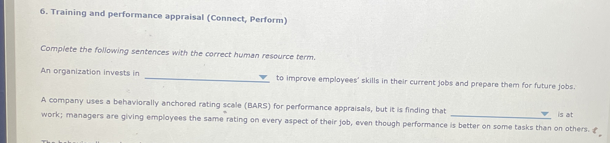 Training and performance appraisal ( Connect ,