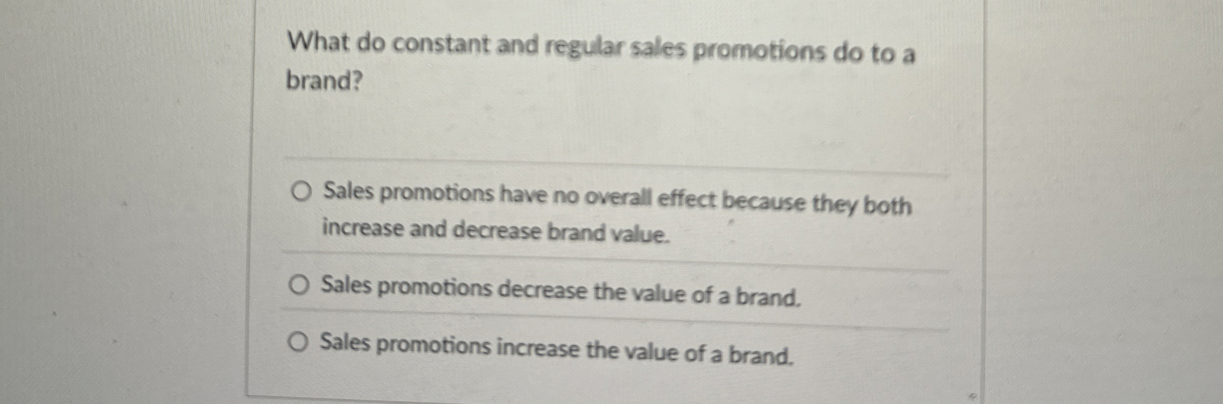 What do constant and regular sales promotions do