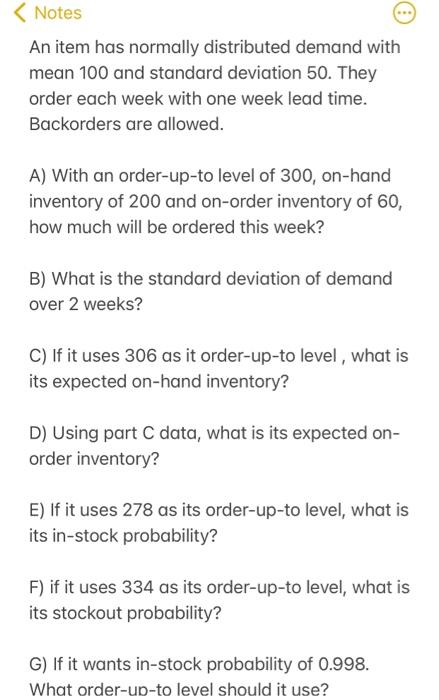 please show steps and thank you so much Notes An