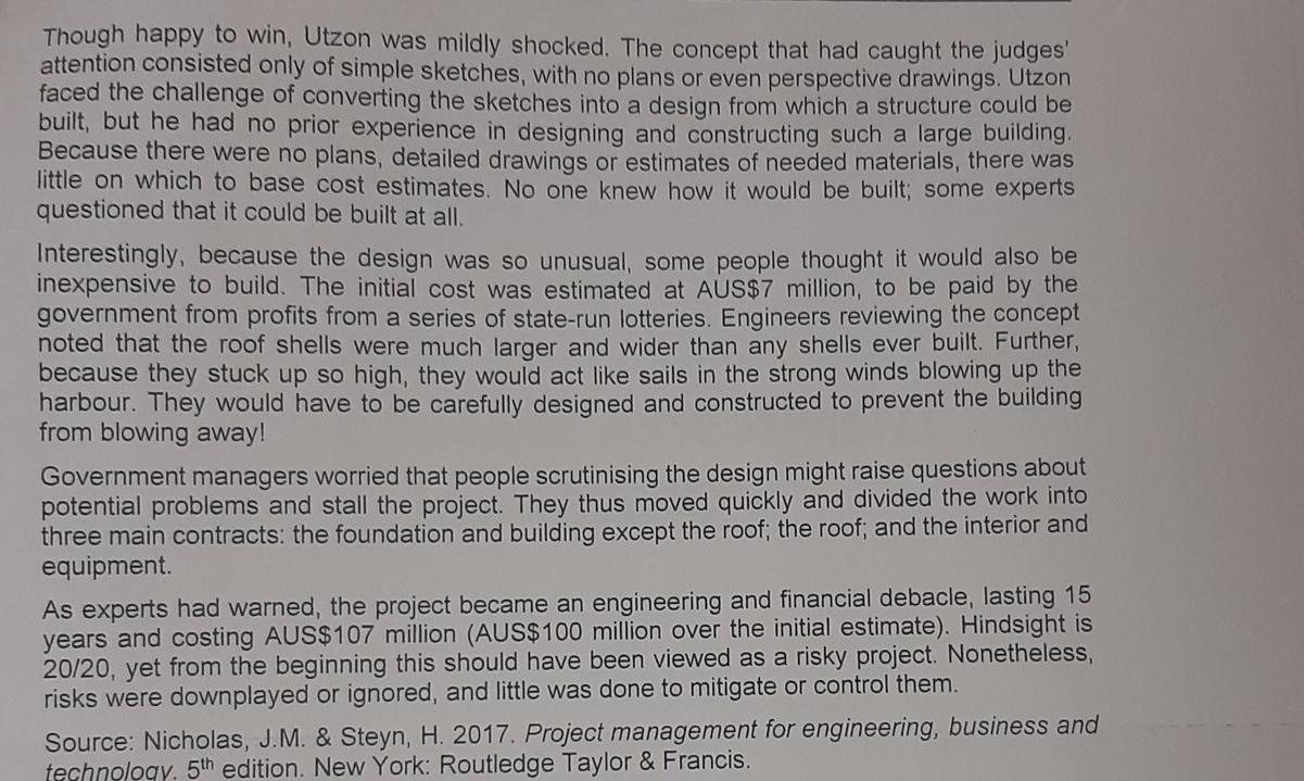 QUESTION 5 5.1 IDENTIFY AND ELABORATE ON THE