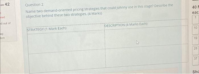 Question 41 Question 1 Noty Johnny will need to