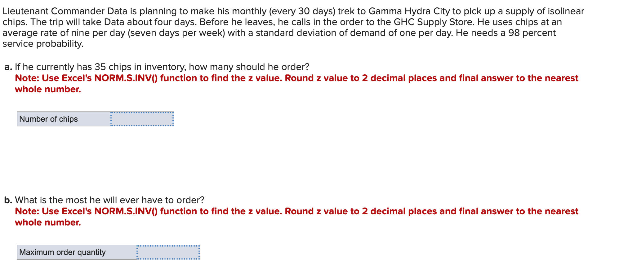 Lieutenant Commander Data is planning to make his