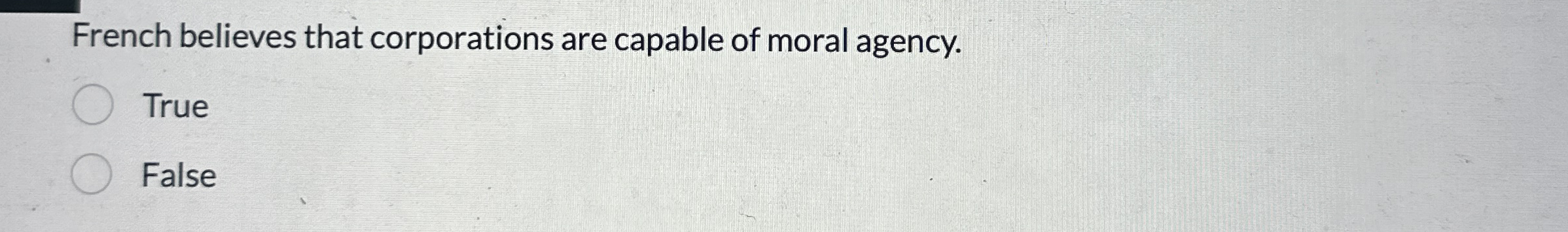French believes that corporations are capable of