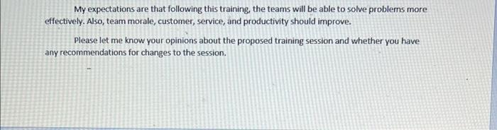 Part 2. Read the following scenario: The Scenario