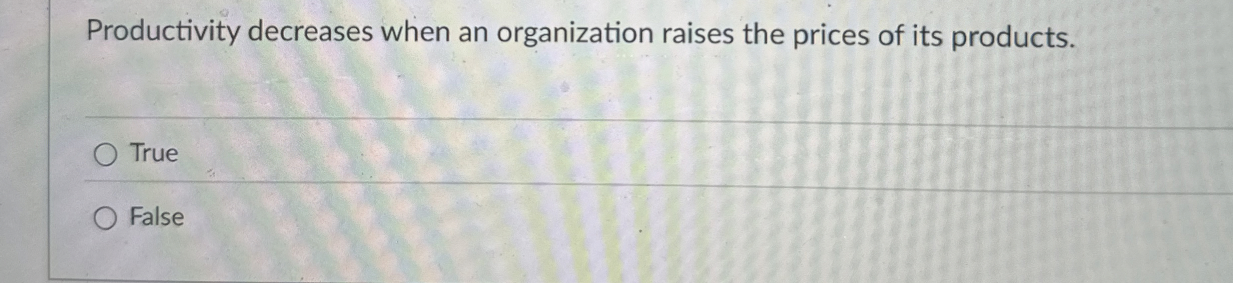 Productivity decreases when an organization