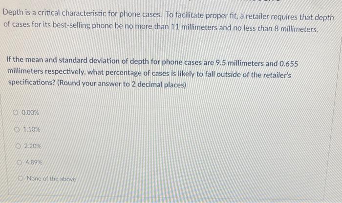 Depth is a critical characteristic for phone