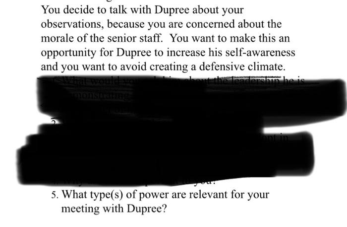 Case Study Unit 2 Exam Scenario: The Leader in