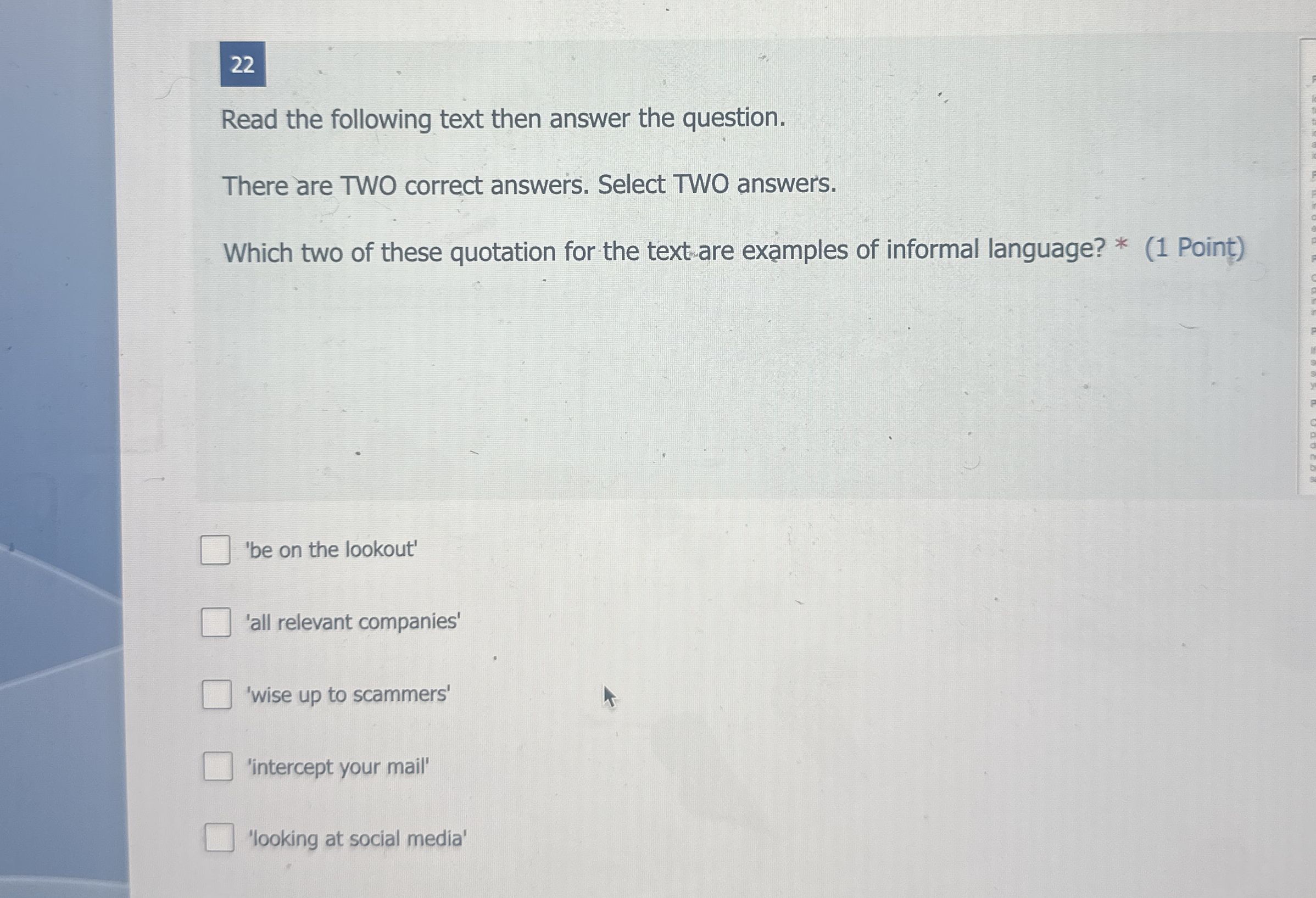 2 2 Read the following text then answer the