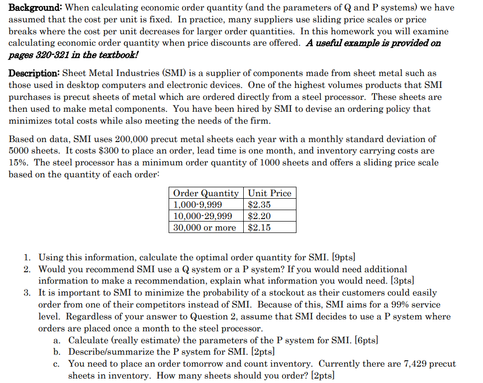 #3 A,B,C ONLY Background: When calculating
