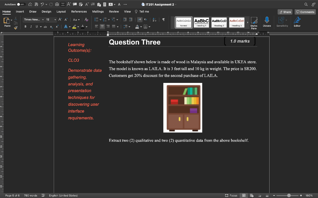 AutoSave OFS AA2 A COSA AA IT 201 Assignment 2