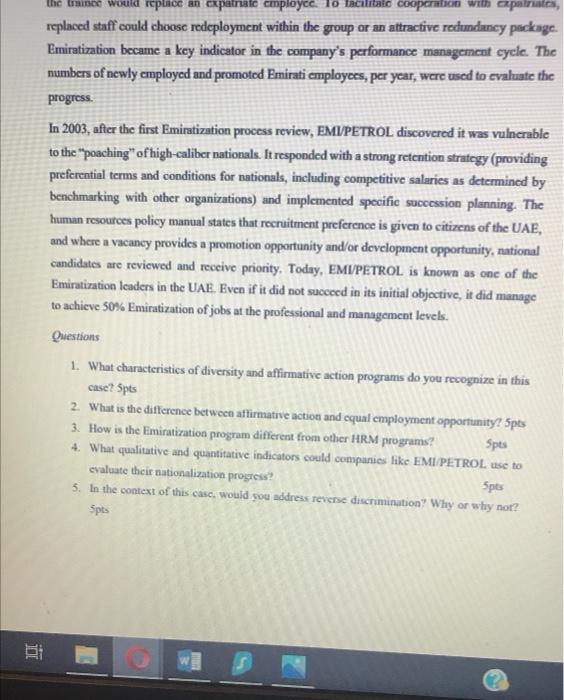 the braince would replace an expatriatc cmployee.