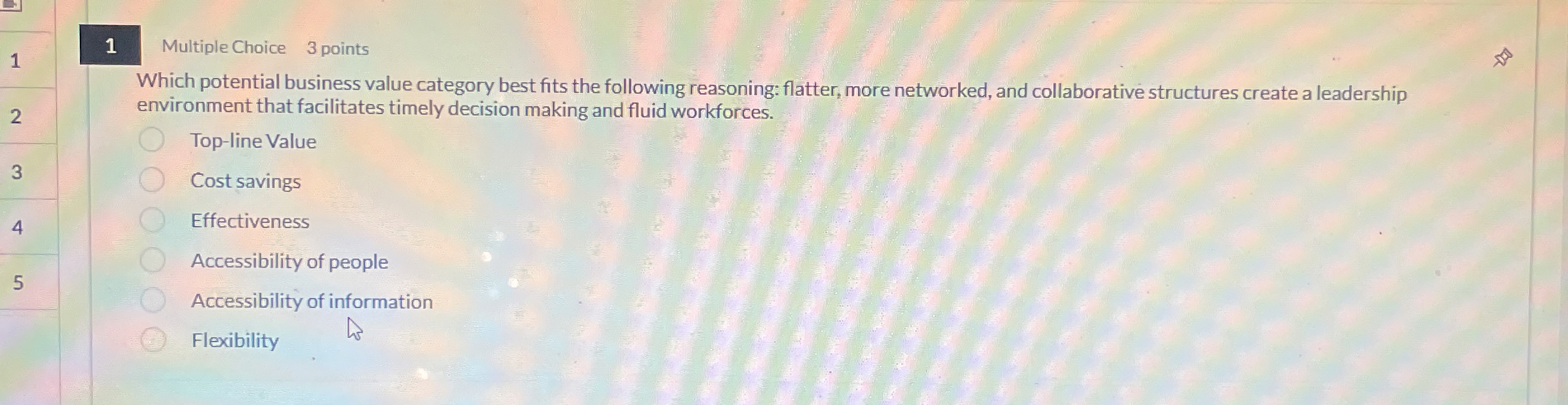 1 Multiple Choice 3 points Which potential