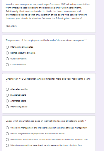 In order to ensure proper corporation