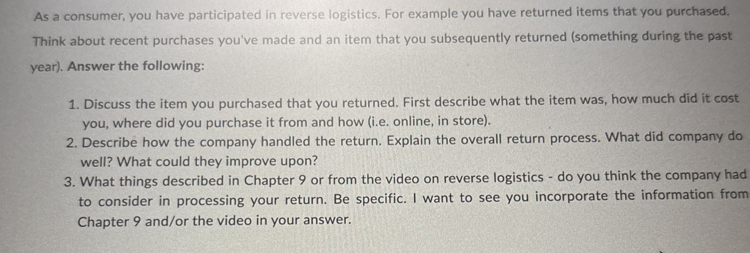As a consumer, you have participated in reverse