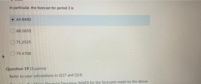 please answer 19 only Question 17 13 points)