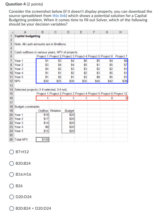 4 g Question 4 (2 points) Consider the screenshot