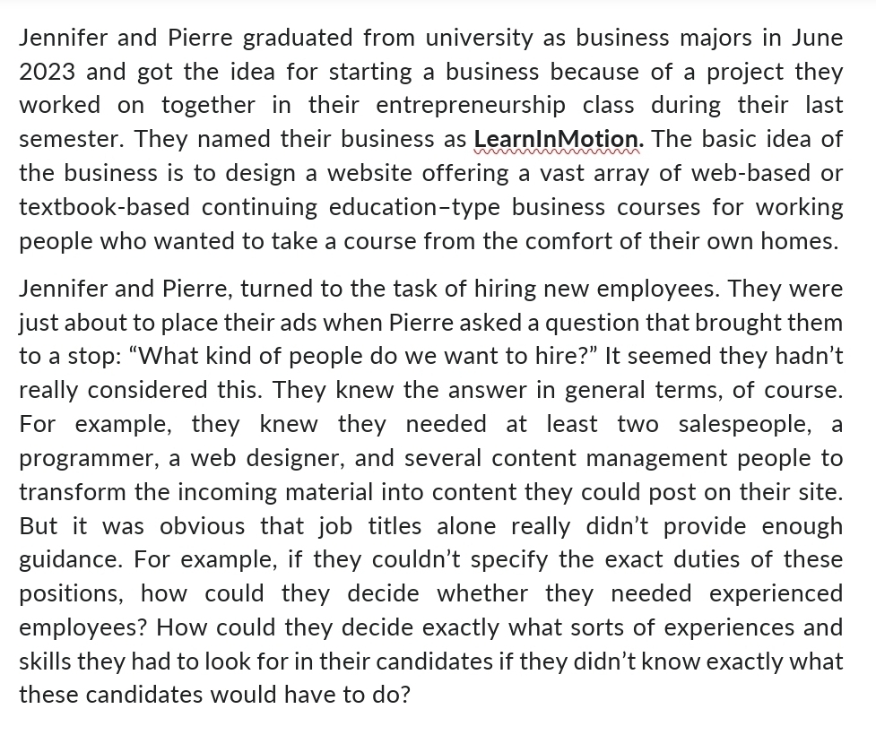 Identify and explain the two relevant Human