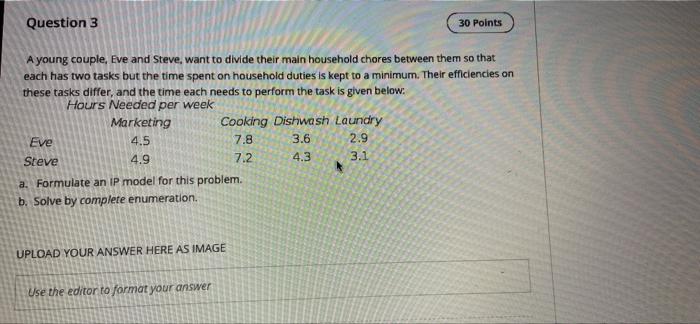 complete solutions please asap Question 3 30