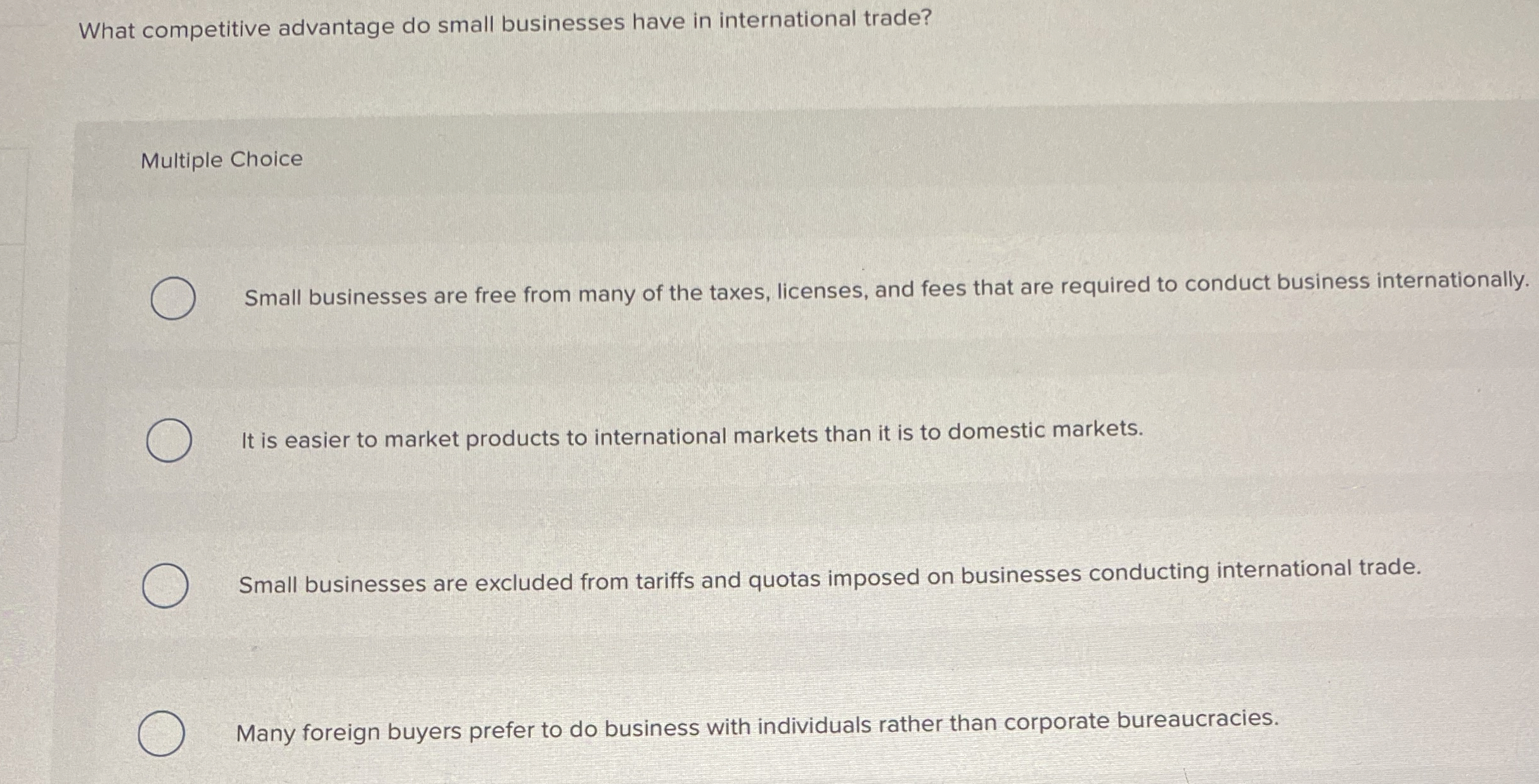 What competitive advantage do small businesses