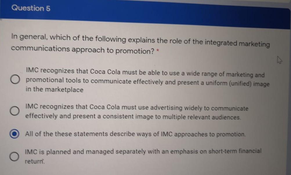 Please answer me quickely!! Question 5 In