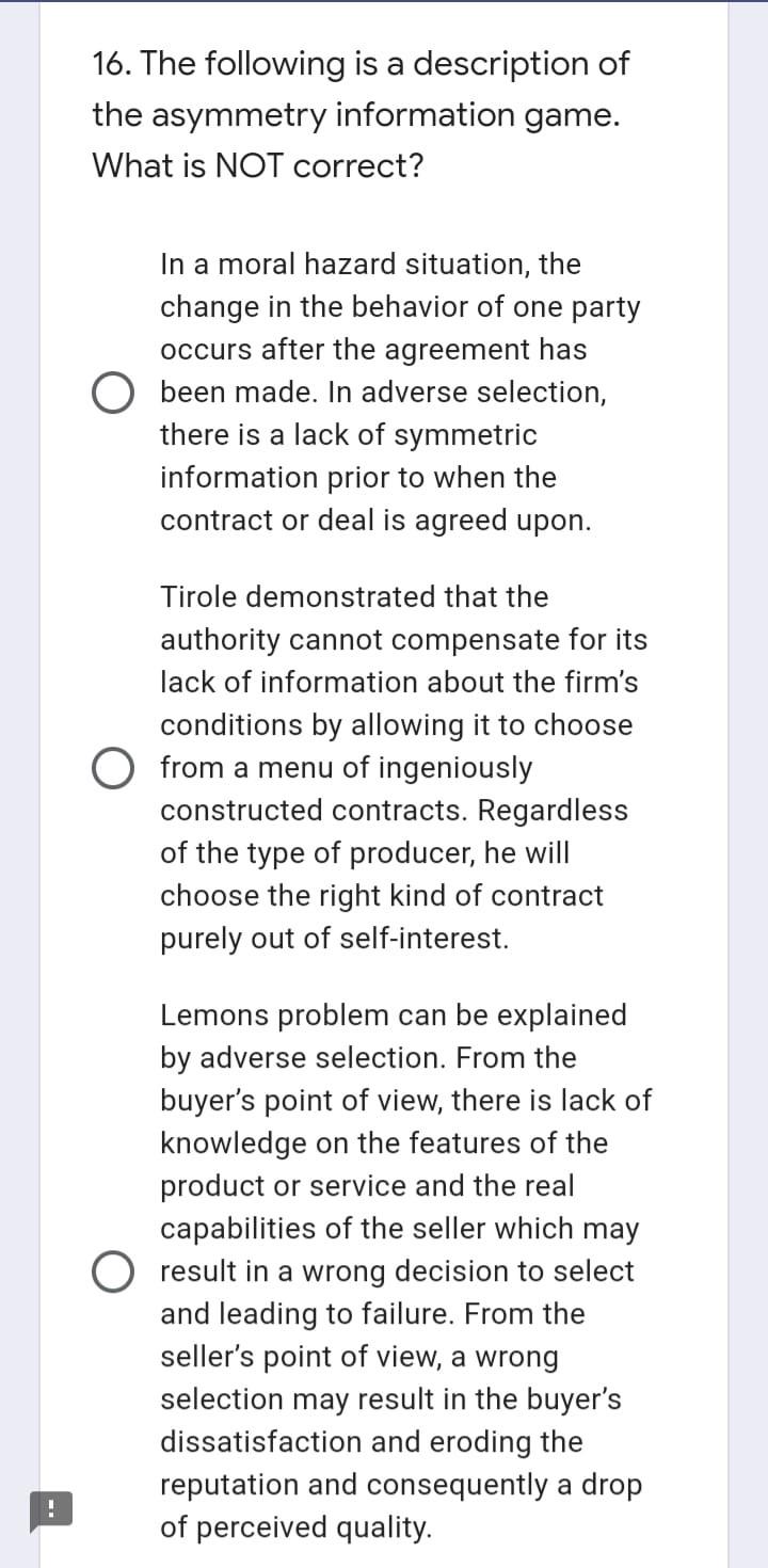 15. The following is an explanation of how a