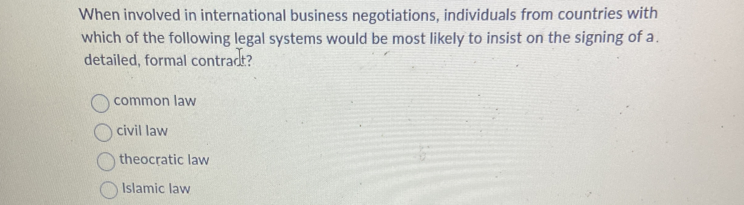 When involved in international business