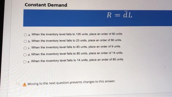 Moving to the next question prevents changes to