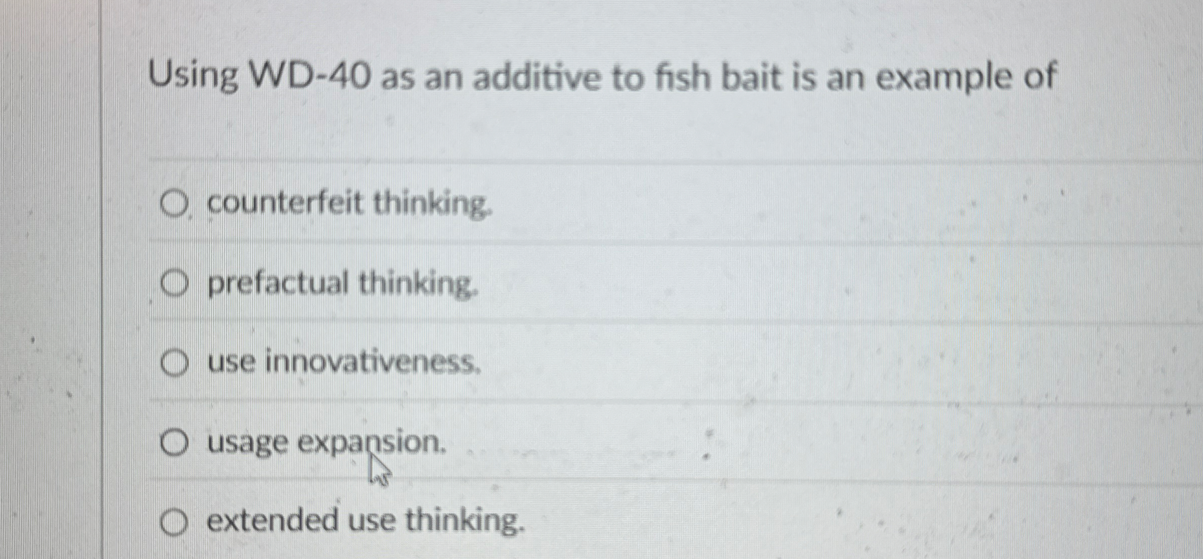 Using WD - 4 0 as an additive to fish bait is an