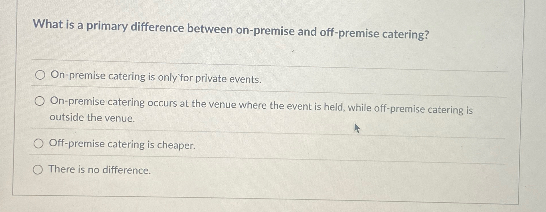 What is a primary difference between on - premise