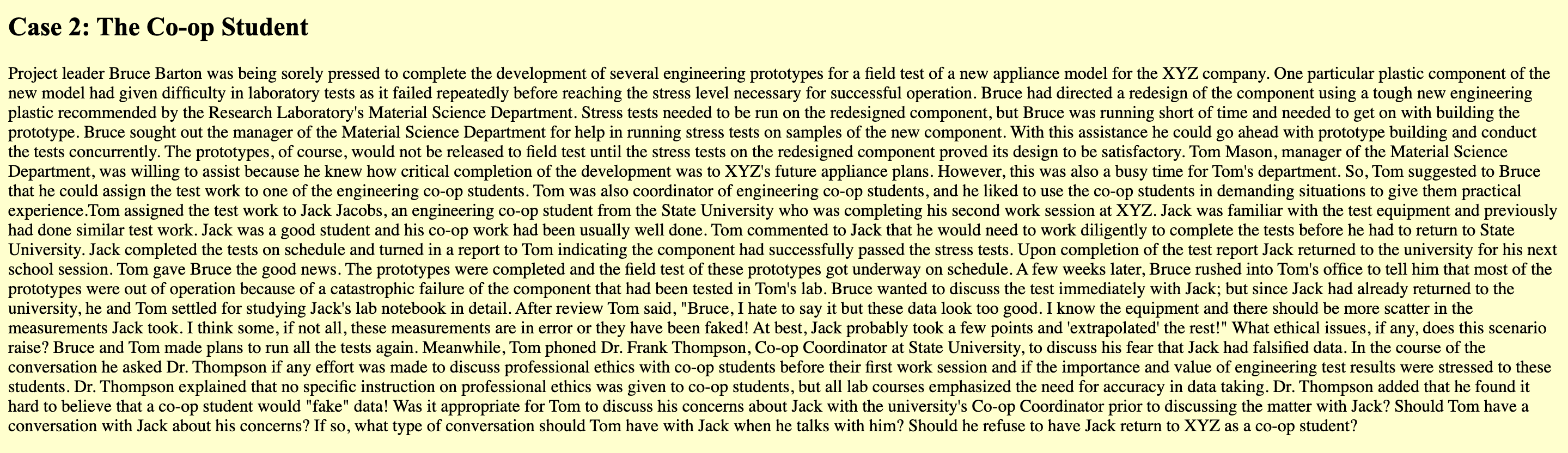 please solve all the questions Case 2: The Co-op