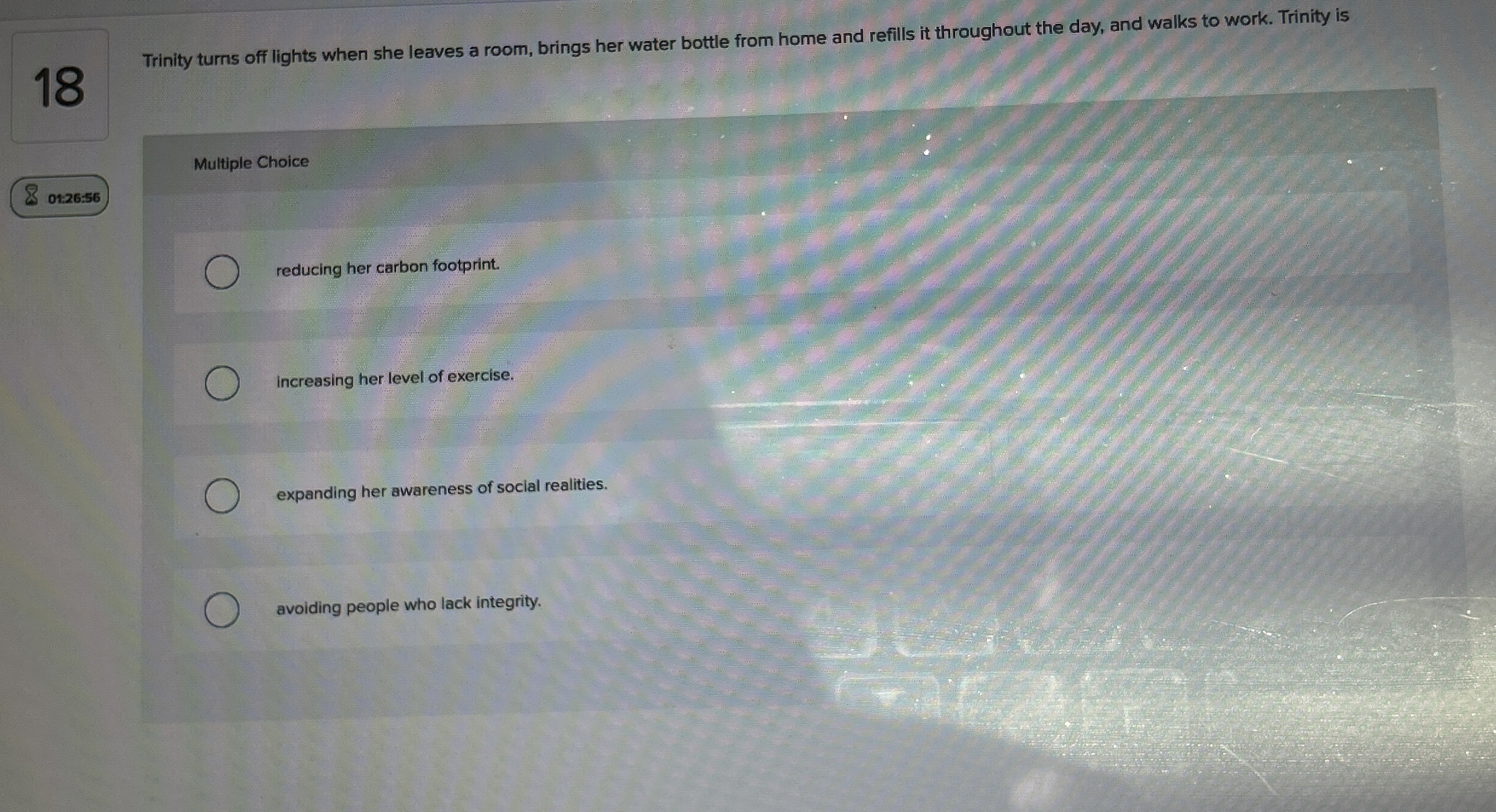 1 8 Trinity turns off lights when she leaves a