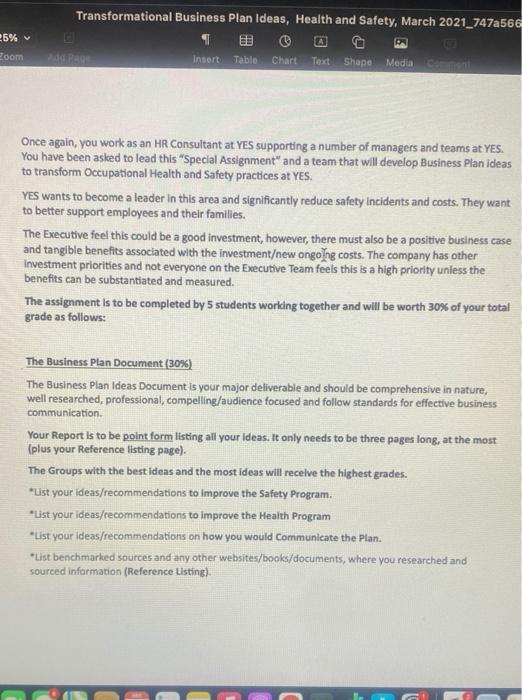 Ionly need the ideas to improve the Safety