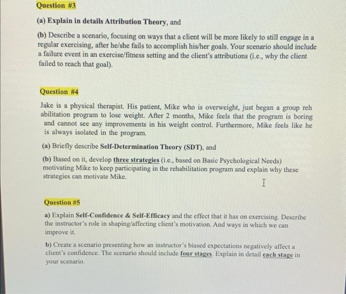 Question #2 The manager of a local health club is