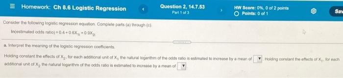 Homework: Ch 8.6 Logistic Regression Question 2,