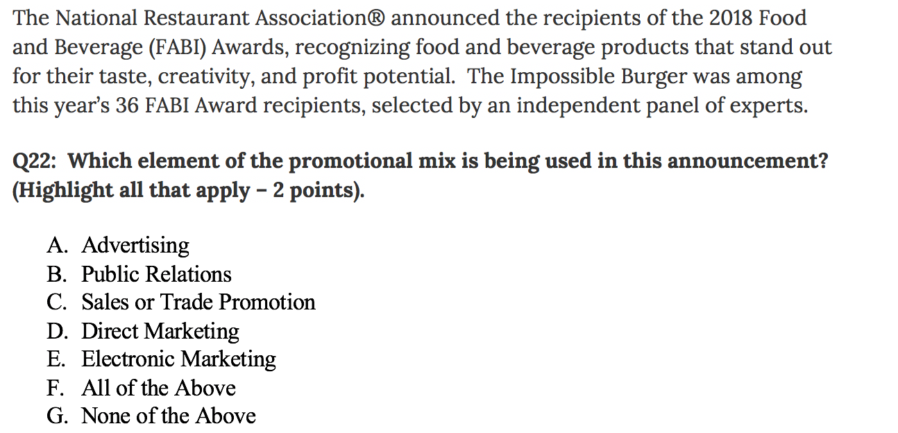 The National Restaurant Association announced the