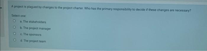 A project is plagued by changes to the project